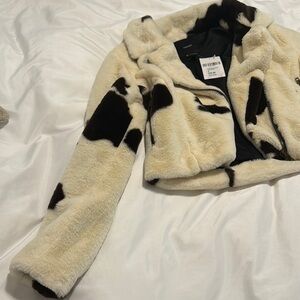 Stylish Black and Cream Women's Jacket